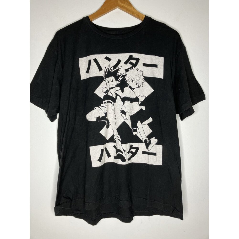 Hunter x Hunter Black & White T-Shirt Mne's XL Anime